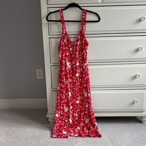 Wilfred Red and White Floral Dress